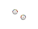 Tomas Rainbow Crystal Peace Sign Post Earring