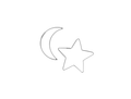 Tomas Crescent Moon & Star Hoops