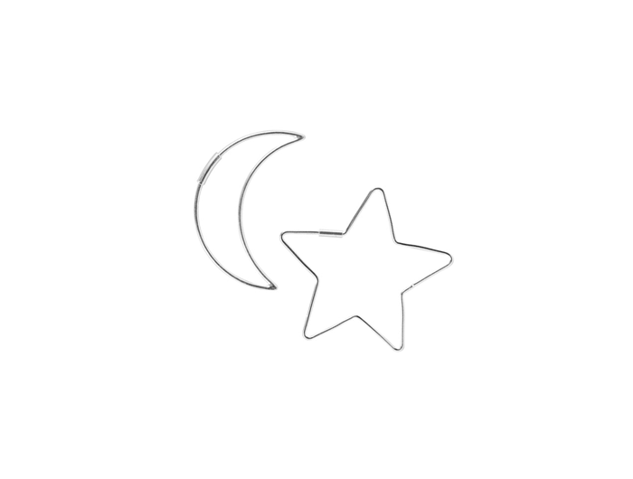 Tomas Crescent Moon & Star Hoops