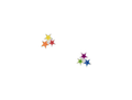 Tomas Rainbow Star Cluster Post Earring