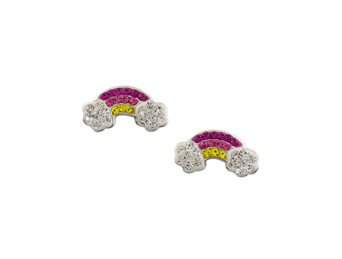 Tomas Pink Crystal Pavé Rainbow Post Earring