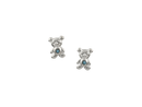 Tomas Crystal Belly Bear Post Earring