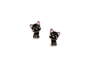 Tomas Black Sitting Kitty Post Earring