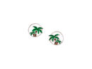 Tomas Enamel Palm Tree Circle Post Earring