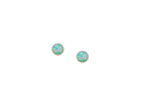 Tomas Round Notched Bezel Opal Post Earring