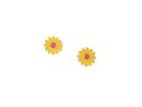 Tomas Enamel Crystal Daisy Post Earring