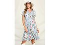 Chris & Carol Women's Floral Print Faux Wrap Dress