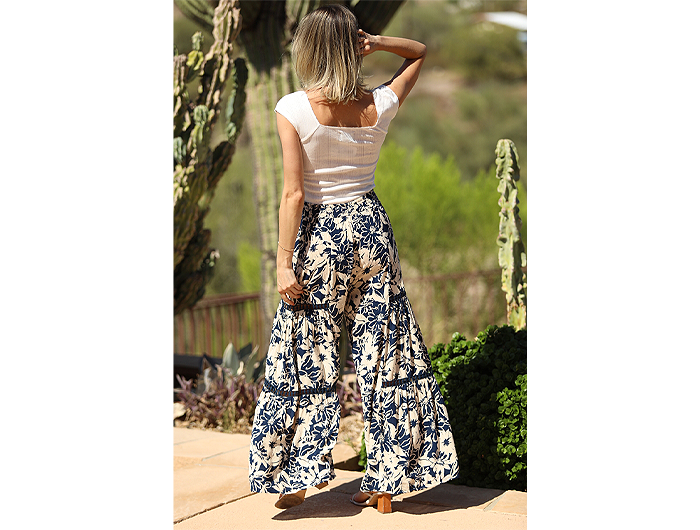 【COLOR iN ID】string cover pants Women's Petra Wide Leg Pants | Peach Fuzz UPF 50+