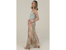 Angie Women's Vertical Patchwork Tie Waist Pant