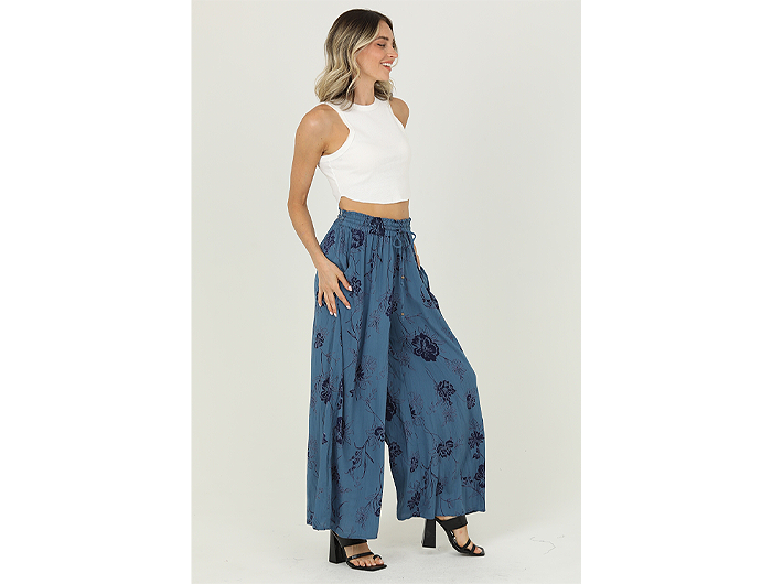 Angie Women's Drawstring Waist Wide Leg Pant