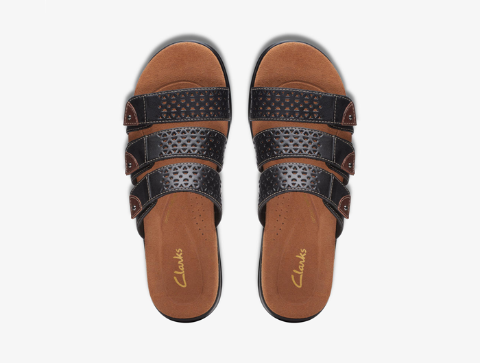 Clarks Women's Kitly Walk Leather Sandals