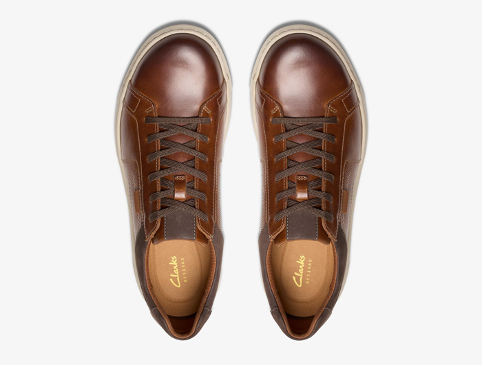 Clarks Men's Mapstone Lace Leather Sneakers