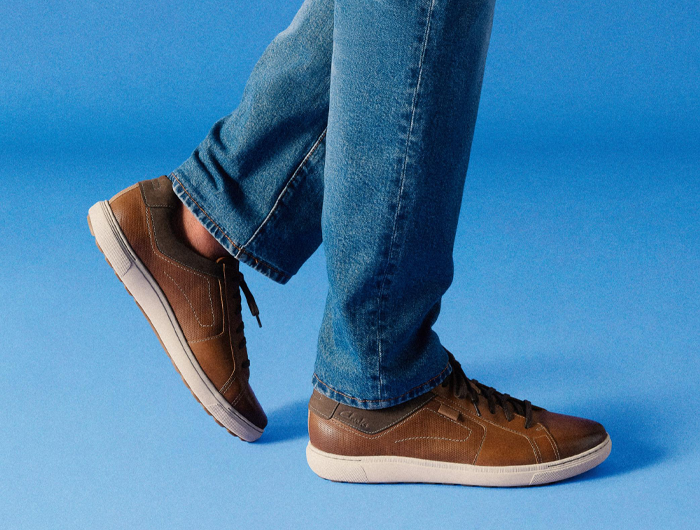 Clarks Men's Mapstone Lace Leather Sneakers