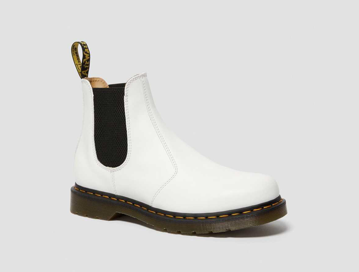 Dr. Martens 2976 Yellow Stitch Smooth Leather Chelsea Boots