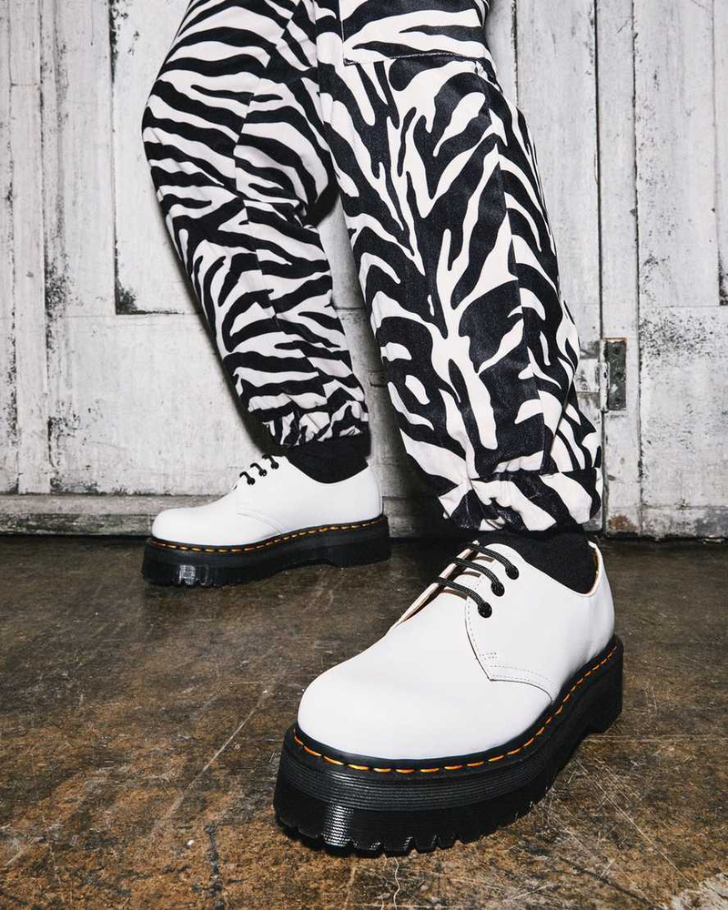 Dr martens zebra shoes sales