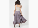 Angie Women's Smocked Waist Tiered Maxi Skirt