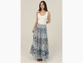 Angie Women's Smocked Waist Tiered Maxi Skirt