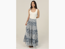 Angie Women's Smocked Waist Tiered Maxi Skirt