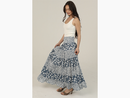 Angie Women's Smocked Waist Tiered Maxi Skirt