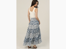 Angie Women's Smocked Waist Tiered Maxi Skirt