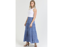 Angie Women's Smocked Waist Tiered Maxi Skirt