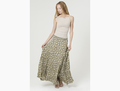 Angie Women's Smocked Waist Tiered Maxi Skirt