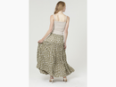 Angie Women's Smocked Waist Tiered Maxi Skirt
