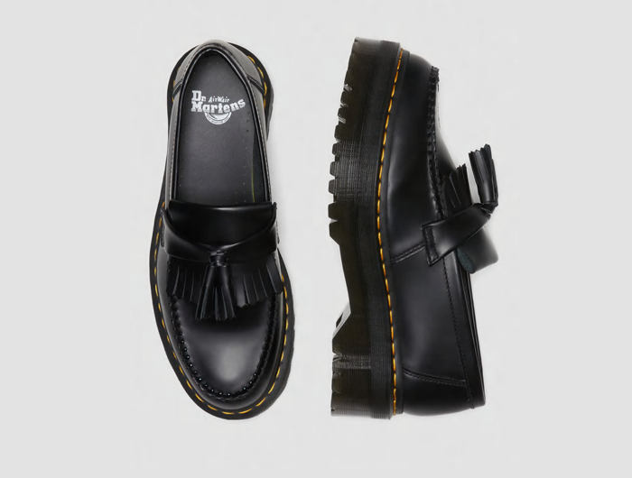 Dr. Martens Adrian Smooth Leather Platform Tassel Loafers