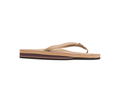 Rainbow Women's Double Layer Premium Leather Thin Strap Flip Flop