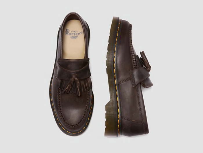 Dr. Martens Adrian Crazy Horse Leather Tassel Loafers