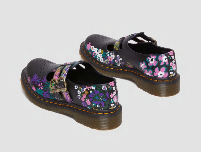 Dr. Martens Women's 8065 Vintage Floral Leather Mary Jane Shoes