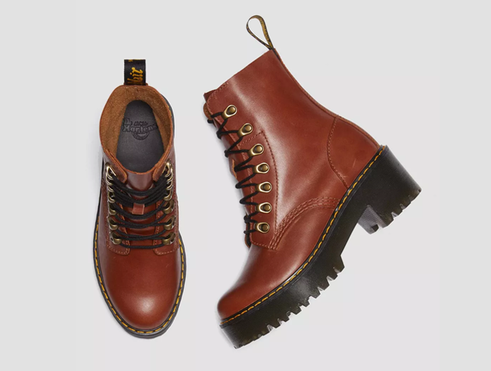 Dr. Martens Women's Leona Farrier Leather Heeled Boots