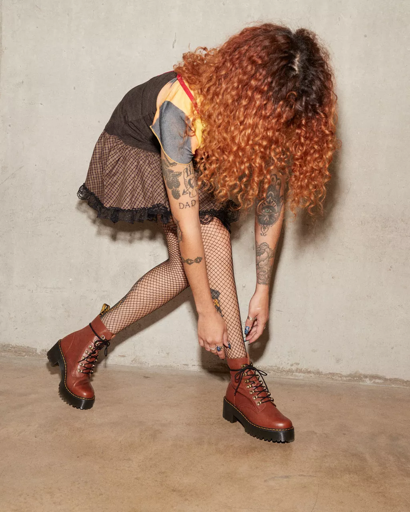 Dr. Martens Women s Leona Farrier Leather Heeled Boots