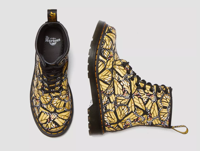 Dr. Martens Women's 1460 Butterfly Print Suede Lace Up Boots