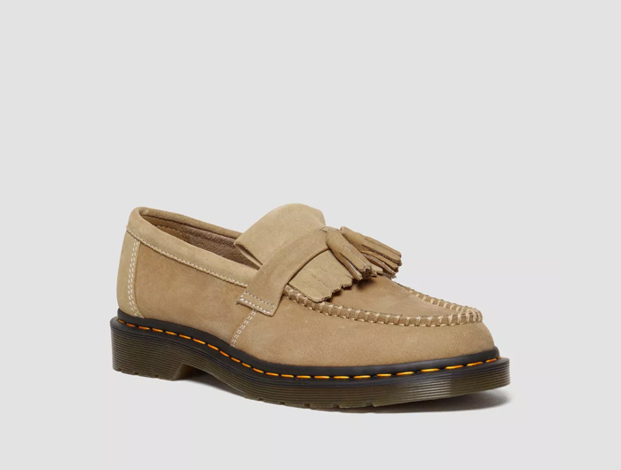 Dr. Martens Adrian Tumbled Nubuck Tassel Loafers