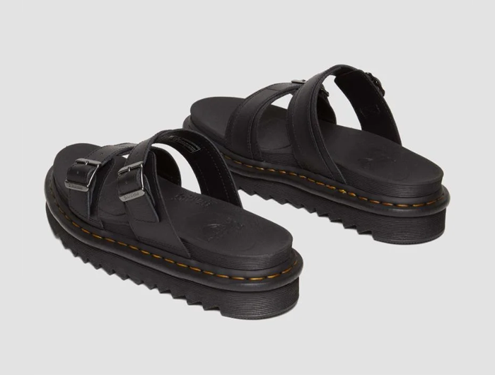 Dr. Martens MYLESバックルスライドサンダル【25cm】 Dr. Martens Myles Athena Leather Buckle Slide Sandals