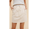 Hem & Thread Women's French Terry Drawstring Skirt
