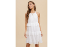 Hem & Thread Women's Halter Neck Tiered Mini Dress - FINAL SALE