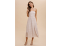 Hem & Thread Women's Smocked Top Midi Dress