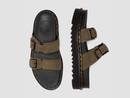 Dr. Martens Myles Bronx Suede Buckle Slide Sandals