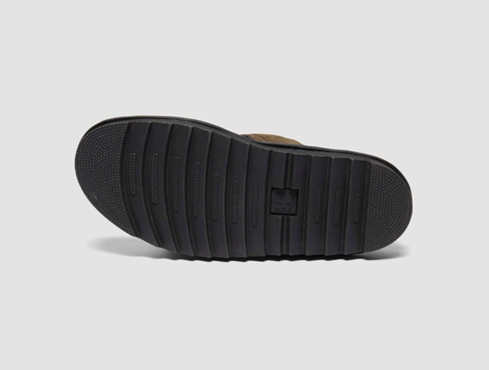Dr. Martens Myles Bronx Suede Buckle Slide Sandals