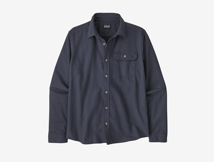 patagonia dress shirt Patagonia Men's Long-Sleeved Lightweight Fjord Flannel Shirt Smolder Blue / XXL