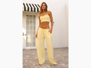 Blanco by Nature Women's Gabriella Crochet Inset Pants