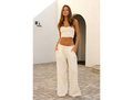 Blanco by Nature Women's Gabriella Crochet Inset Pants