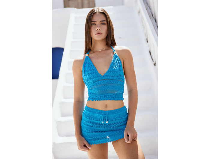 【値下げ】6 ROKU COTTON CROCHET HALTER TOP Crochet Shag Halter Top – Coco Rose