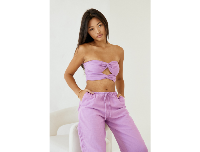 Blanco by Nature Women's Sofia Double Twist Crop Top