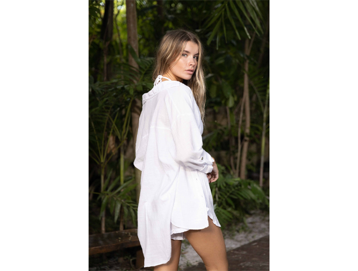 Blanco by Nature Women's Boyfriend Oversized Beach Shirt M / White Blanco by Nature Women's Boyfriend Oversized Beach Shirt M / White