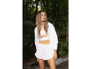 Blanco by Nature Women's Boyfriend Oversized Beach Shirt