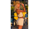 Blanco by Nature Women's Xena Crochet Halter Crop Top