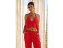 Blanco by Nature Women's Olivia Ruffle Triangle Halter Top
